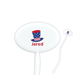Patriotic Celebration Oval Plastic Stir Sticks (Personalized)