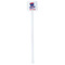 Patriotic Celebration White Plastic Stir Stick - Single Sided - Square - Single Stick