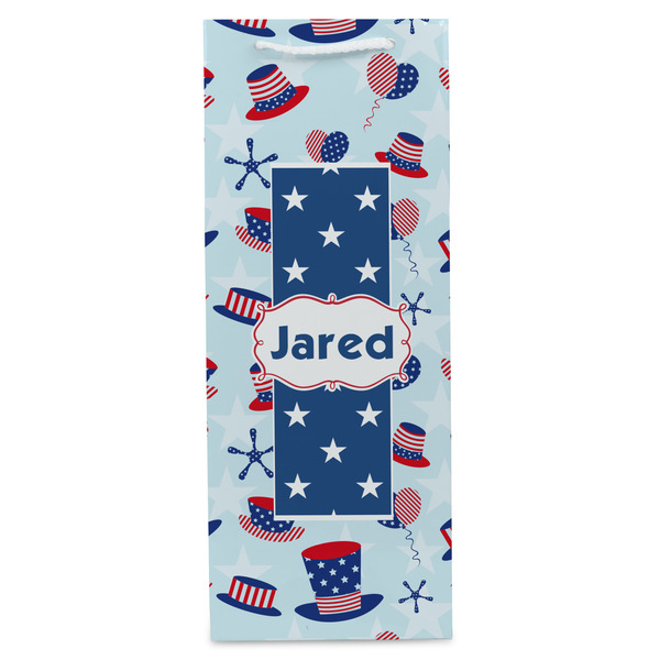 Patriotic Celebration Wine Gift Bag - Gloss - Front