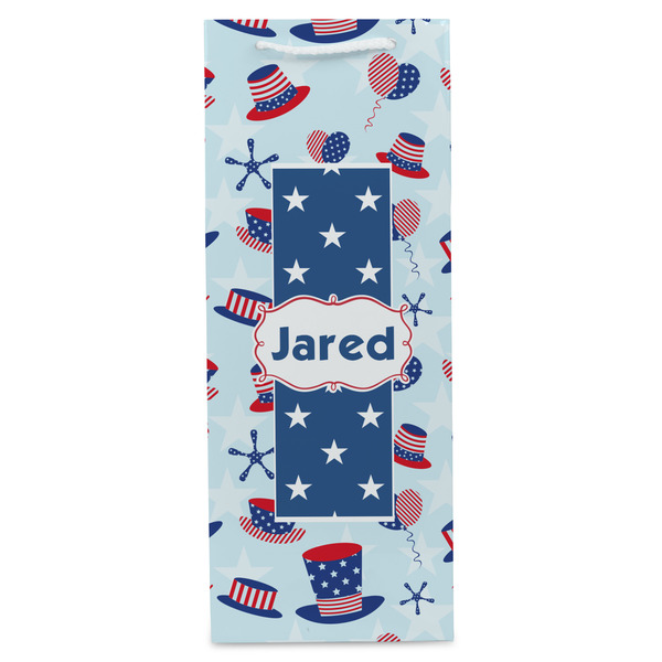 Patriotic Celebration Wine Gift Bag - Matte - Front
