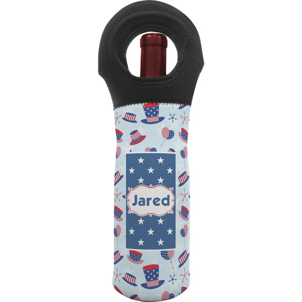 Custom Patriotic Celebration Wine Tote Bag (Personalized)