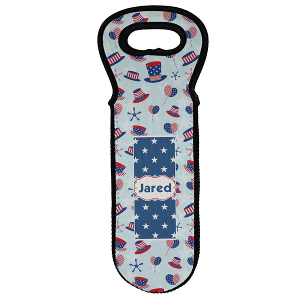 Custom Patriotic Celebration Wine Tote Bag (Personalized)