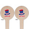 Patriotic Celebration Wooden 4" Food Pick - Round - Double Sided - Front & Back