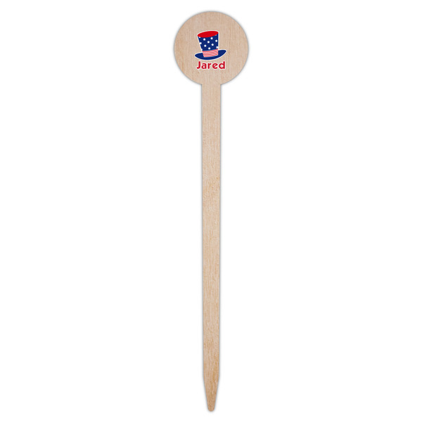 Patriotic Celebration Wooden 6" Food Pick - Round - Single Pick