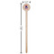 Patriotic Celebration Wooden 7.5" Stir Stick - Round - Dimensions