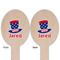 Patriotic Celebration Wooden Food Pick - Oval - Double Sided - Front & Back