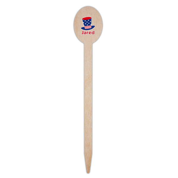 Patriotic Celebration Wooden Food Pick - Oval - Single Pick