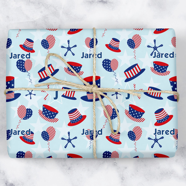 Custom Patriotic Celebration Wrapping Paper (Personalized)