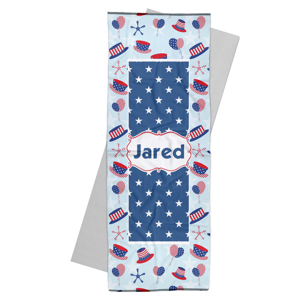 Custom Patriotic Celebration Yoga Mat Towel (Personalized)