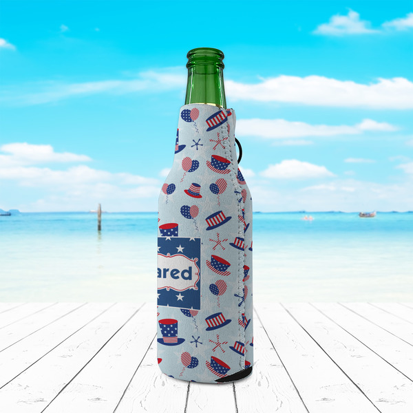 Patriotic Celebration Zipper Bottle Cooler - LIFESTYLE