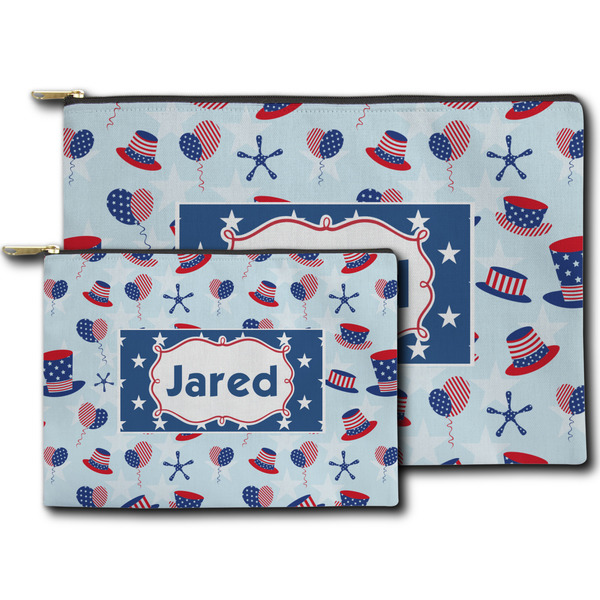 Patriotic Celebration Zippered Pouches - Size Comparison