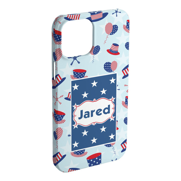 Custom Patriotic Celebration iPhone Case - Plastic (Personalized)