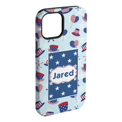 Patriotic Celebration iPhone Case - Rubber Lined (Personalized)