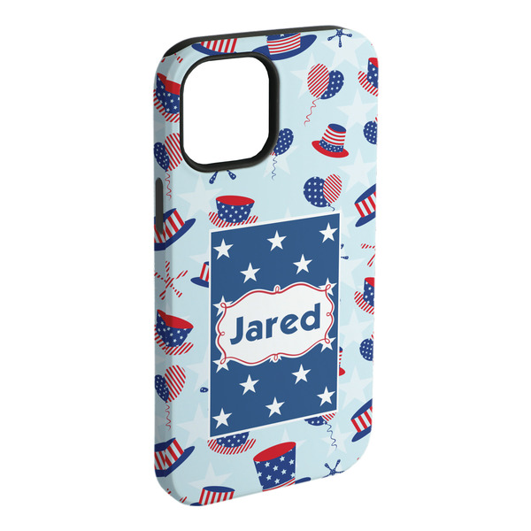 Custom Patriotic Celebration iPhone Case - Rubber Lined (Personalized)