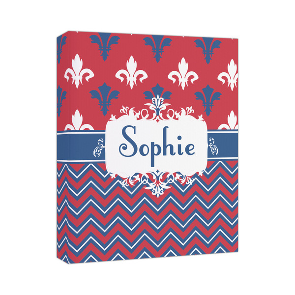 Custom Patriotic Fleur de Lis Canvas Print (Personalized)