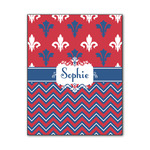 Patriotic Fleur de Lis Wood Print - 11x14 (Personalized)