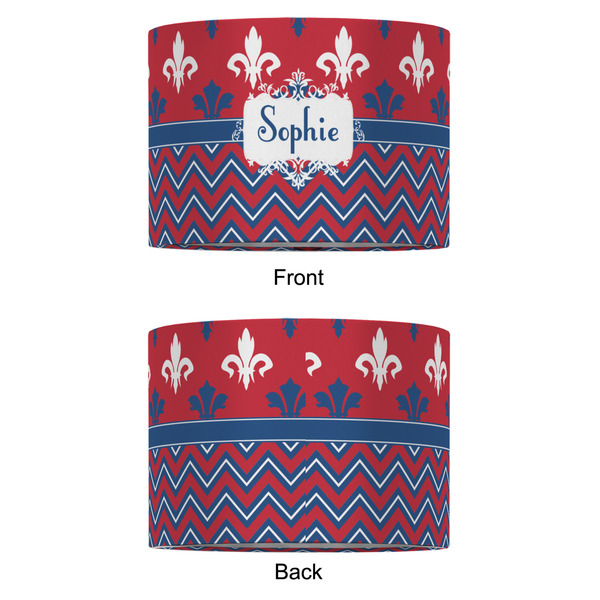 Patriotic Fleur de Lis 12" Drum Lampshade - APPROVAL (Fabric)