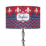 Patriotic Fleur de Lis 12" Drum Lamp Shade - Fabric (Personalized)