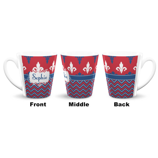 Patriotic Fleur de Lis 12 Oz Latte Mug - Approval