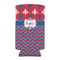 Patriotic Fleur de Lis Can Cooler (tall 12 oz) (Personalized)