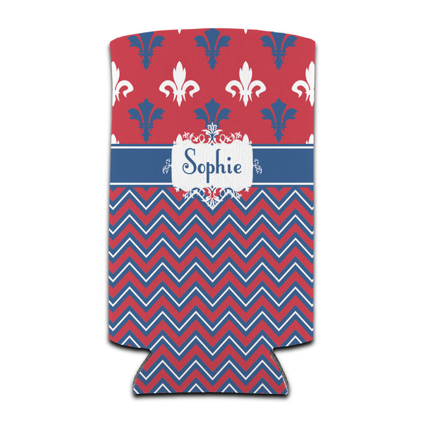 Patriotic Fleur de Lis 12oz Tall Can Sleeve - Set of 4 - FRONT