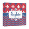 Patriotic Fleur de Lis Canvas Print - 12x12 (Personalized)