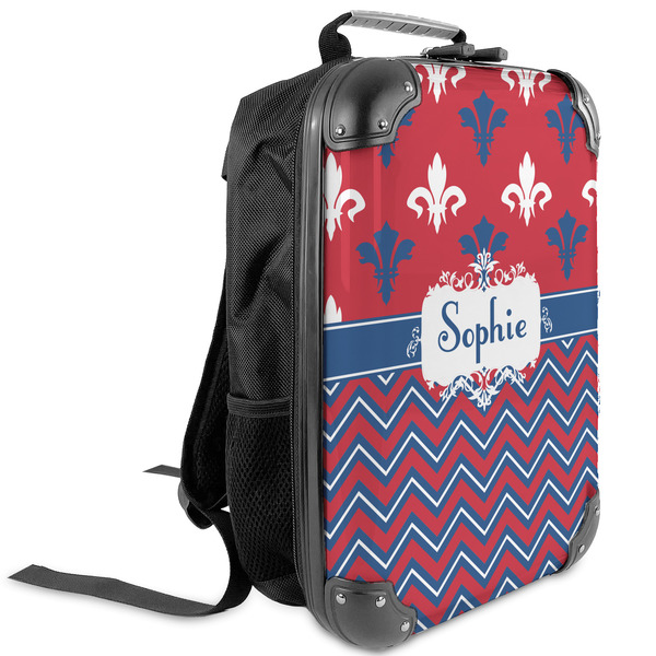 Custom Patriotic Fleur de Lis Kids Hard Shell Backpack (Personalized)