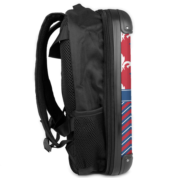 Patriotic Fleur de Lis 13" Hard Shell Backpacks - Side View