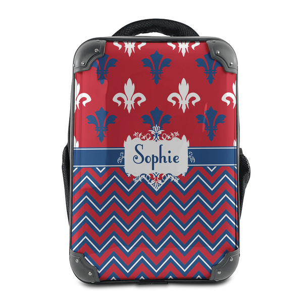 Custom Patriotic Fleur de Lis 15" Hard Shell Backpack (Personalized)