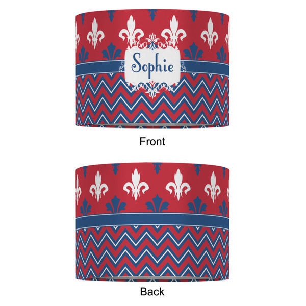 Patriotic Fleur de Lis 16" Drum Lampshade - APPROVAL (Fabric)