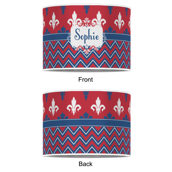 Patriotic Fleur de Lis 16" Drum Lampshade - APPROVAL (Poly Film)