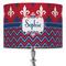 Patriotic Fleur de Lis 16" Drum Lamp Shade - Fabric (Personalized)