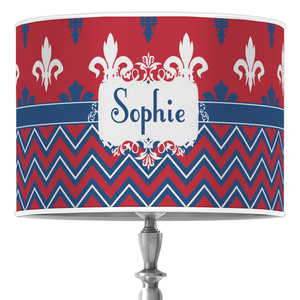 Custom Patriotic Fleur de Lis Drum Lamp Shade (Personalized)
