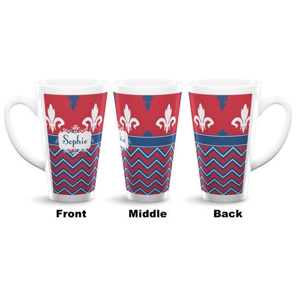 Patriotic Fleur de Lis 16 Oz Latte Mug - Approval