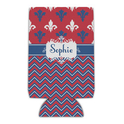 Patriotic Fleur de Lis Can Cooler (Personalized)