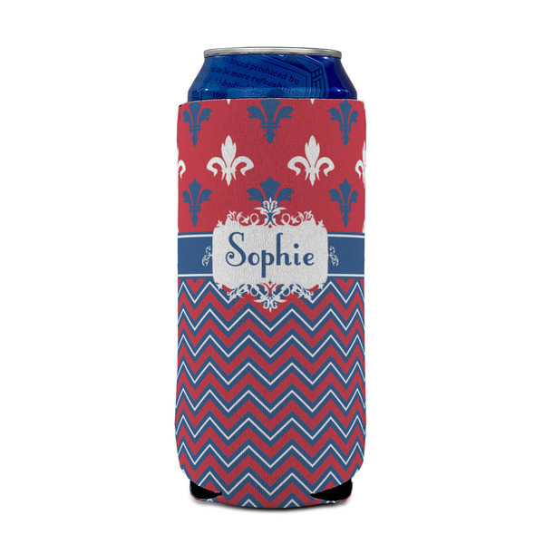 Patriotic Fleur de Lis 16oz Can Sleeve - FRONT (on can)