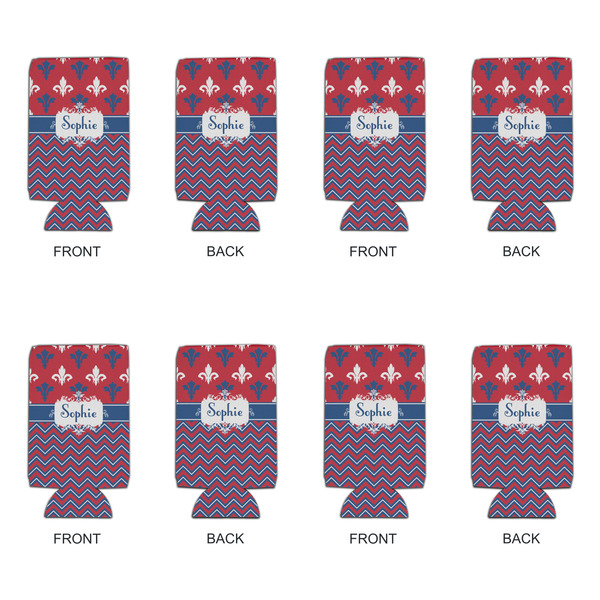 Patriotic Fleur de Lis 16oz Can Sleeve - Set of 4 - APPROVAL