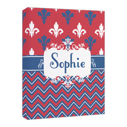 Patriotic Fleur de Lis Canvas Print - 16x20 (Personalized)