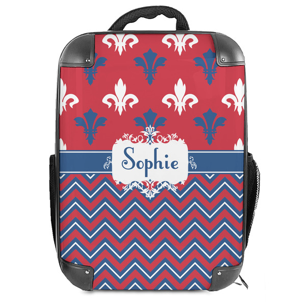 Custom Patriotic Fleur de Lis Hard Shell Backpack (Personalized)