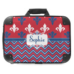 Patriotic Fleur de Lis Hard Shell Briefcase - 18" (Personalized)