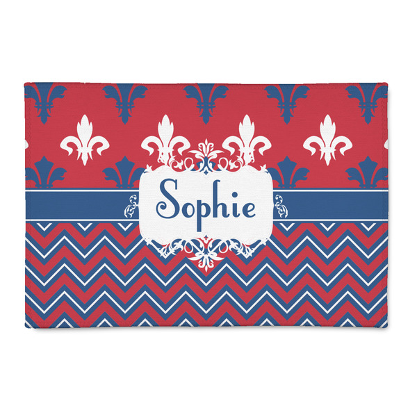 Custom Patriotic Fleur de Lis 2' x 3' Patio Rug (Personalized)
