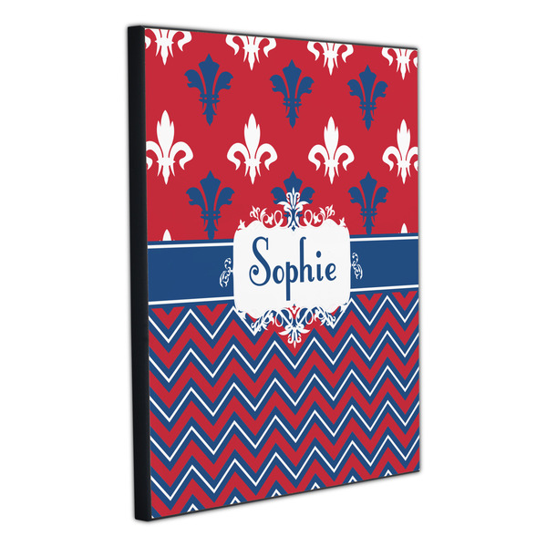 Patriotic Fleur de Lis 20x24 Wood Print - Angle View