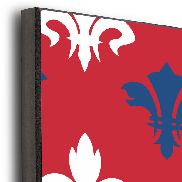 Patriotic Fleur de Lis 20x24 Wood Print - Closeup