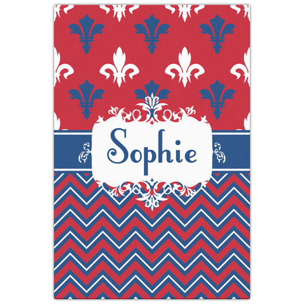 Patriotic Fleur de Lis 20x30 - Canvas Print - Front View