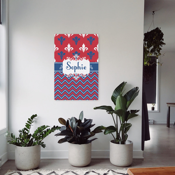 Patriotic Fleur de Lis 20x30 - Canvas Print - In Context