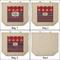 Patriotic Fleur de Lis 3 Reusable Cotton Grocery Bags - Front & Back View