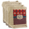 Patriotic Fleur de Lis Reusable Cotton Grocery Bags - Set of 3 (Personalized)