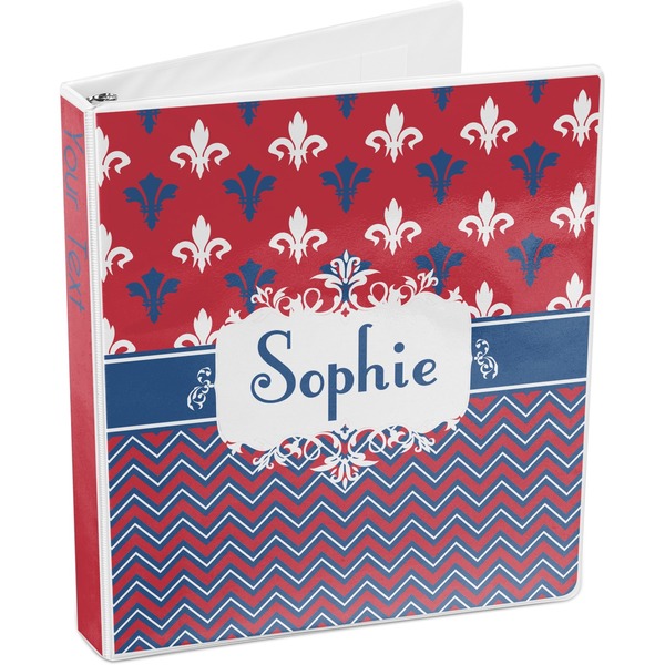 Patriotic Fleur de Lis 3-Ring Binder 3/4 - Main
