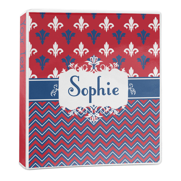 Patriotic Fleur de Lis 3-Ring Binder Main- 1in