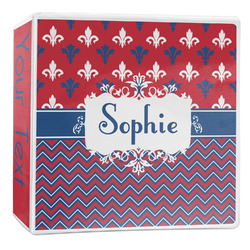 Patriotic Fleur de Lis 3-Ring Binder - 2 inch (Personalized)